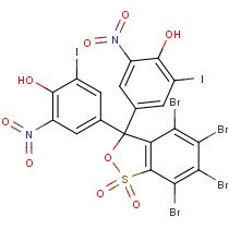 5’,5’’-二硝基-3’,3’’-二碘-3，4，5，6-四溴苯酚磺酞(DIDNTB)-CAS:145551-16-2