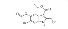 5-乙酰氧基-6-溴-2-溴甲基-1-甲基吲哚-3-甲酸乙酯-CAS:110543-98-1