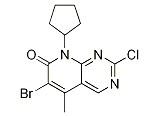 6-溴-2-氯-8-环戊基-5-甲基-吡啶并[2,3-D]嘧啶-7(8H)-酮-CAS:1016636-76-2