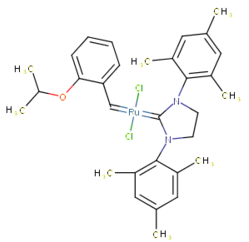 (1,3-双(2,4,6-三甲基苯基)-2-咪唑烷亚基)二氯(邻异丙氧基苯亚甲基)合钌-CAS:301224-40-8