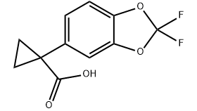 1-(2,2-二氟苯并[d][1,3]二氧杂环戊烯-5-基)环丙烷甲酸-CAS:862574-88-7