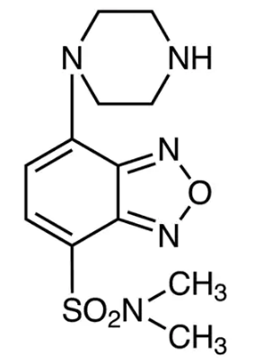 DBD-PZ [=4-(N,N-二甲氨基磺酰基)-7-哌嗪-2,1,3-苯并恶二唑] [HPLC标记用]-CAS:139332-64-2