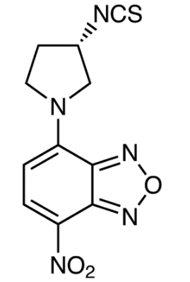 (S)-(+)-NBD-Py-NCS [=(S)-(+)-4-(3-异硫氰酸基吡咯烷-1-基)-7-硝基-2,1,3-苯并恶二唑] [用于e.e.值测定的HPLC标记试剂]-CAS:163927-30-8