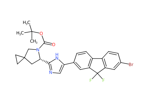 (S)-6-(5-(7-溴-9,9-二氟-9H-芴-2-基)-1H-咪唑-2-基)-5-氮杂螺[2.4]庚烷-5-甲酸-CAS:1441670-89-8