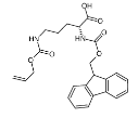 N-Fmoc-N'-烯丙氧基羰基-D-鸟氨酸-CAS:214750-74-0