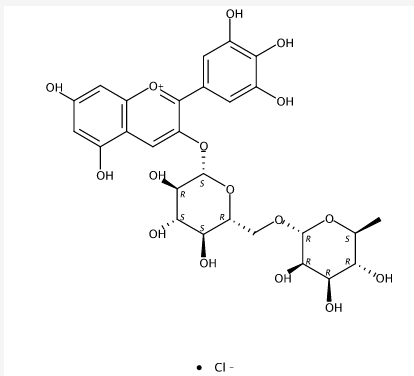 氯化飞燕草素-3-O-芸香糖苷-CAS:15674-58-5