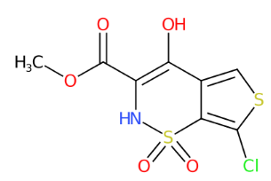 7-氯-4-羟基-2H-噻吩并[3,4-e][1,2]噻嗪-3-羧酸甲酯 1,1-二氧化物-CAS:70374-51-5