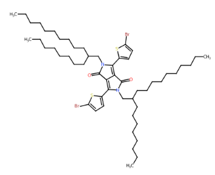 3,6-双(5-溴噻吩-2-基)-2,5-双(2-辛基十二烷基)吡咯并[3,4-c]吡咯-1,4(2H,5H)-二酮-CAS:1260685-63-9