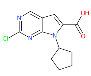 2-氯-7-环戊基-7H-吡咯并[2,3-d]嘧啶-6-甲酸-CAS:1211443-58-1