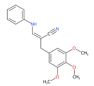 3-(苯基氨基)-2-(3,4,5-三甲氧基苄基)丙烯腈-CAS:30078-48-9