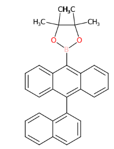 4,4,5,5-四甲基-2-(10-(萘-1-基)蒽-9-基)-1,3,2-二氧硼杂环戊烷-CAS:1149804-35-2