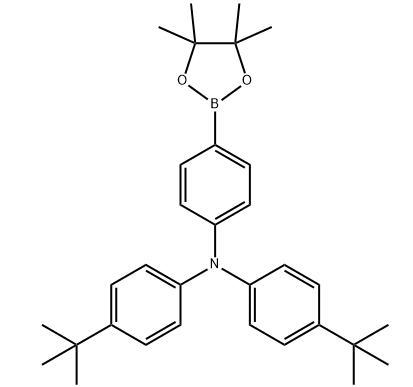 4-(叔丁基)-N-(4-(叔丁基)苯基)-N-(4-(4,4,5,5-四甲基-1,3,2-二氧杂硼杂环戊烷-2-基)苯基)苯胺-CAS:935480-19-6