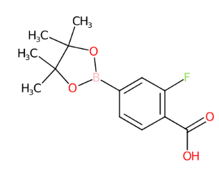 2-氟-4-(4,4,5,5-四甲基-1,3,2-二氧硼杂环戊烷-2-基)苯甲酸-CAS:867256-77-7