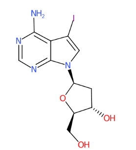 (2R,3S,5R)-5-(4-氨基-5-碘-7H-吡咯并[2,3-d]嘧啶-7-基)-2-(羟甲基)四氢呋喃-3-醇-CAS:166247-63-8