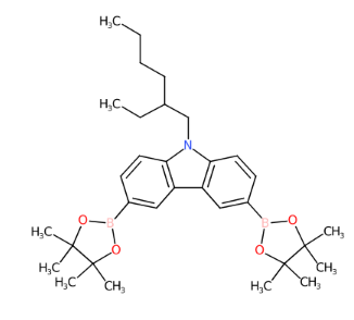 9-(2-乙基己基)-3,6-双(4,4,5,5-四甲基-1,3,2-二噁硼烷-2-基)-9H-咔唑-CAS:448955-87-1