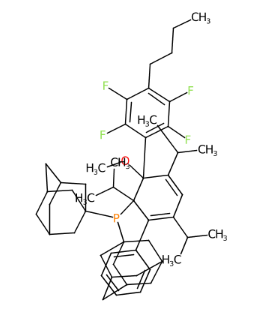 6-甲氧基-2-{2,4,6-三异丙基-3-[(2,3,5,6-四氟-4-丁基)苯基]苯基}二金刚烷基膦-CAS:1805783-60-1