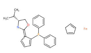 (R,R)-[2-(4'-异丙基恶唑啉-2'-基)二茂铁基]二苯基膦-CAS:541540-70-9